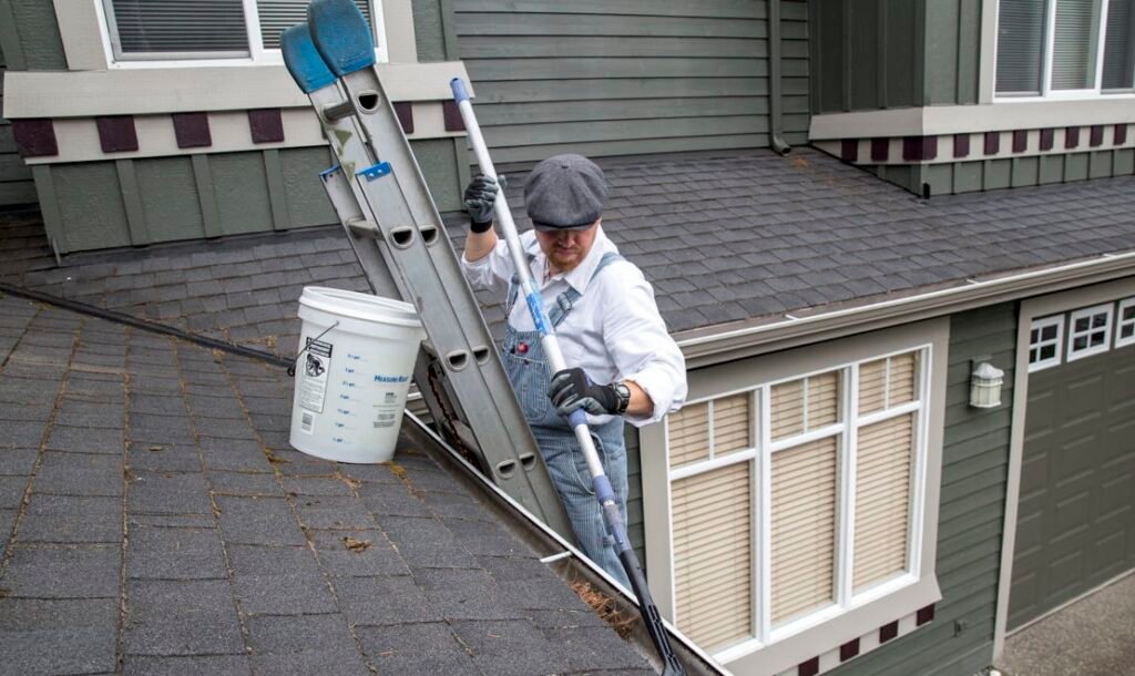 Ladder For 2 Story House Gutter Cleaning