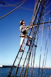When Using Ladders Near the Edge of Elevated Work Surfaces