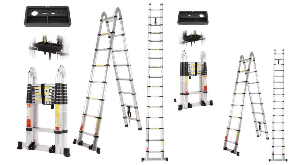 Dajianglx 16.5FT Telescoping A Frame Ladder_Image