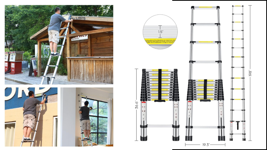 PEAYLI Telescopic Ladder 16.5FT Review_IMAGE