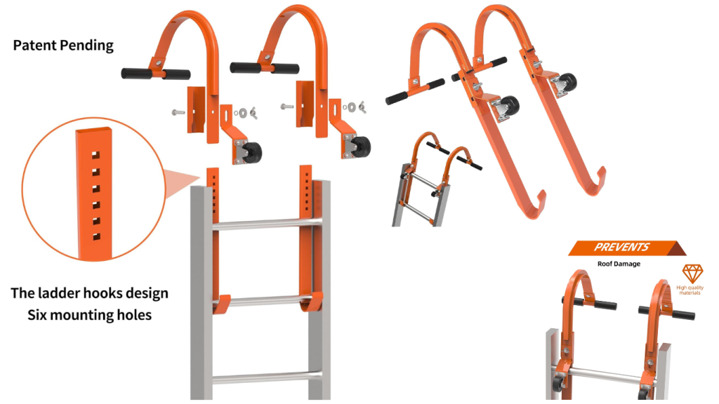  ZWanPing 2 Pack Ladder Roof Hook_Image