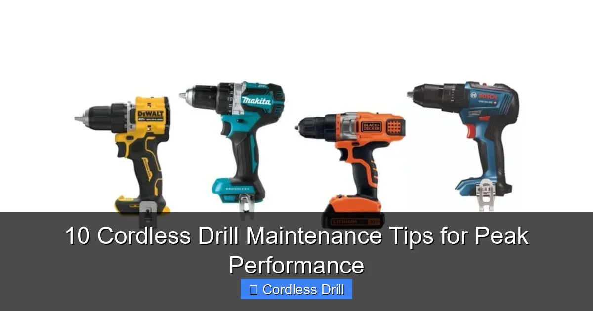 10 Cordless Drill Maintenance Tips for Peak Performance