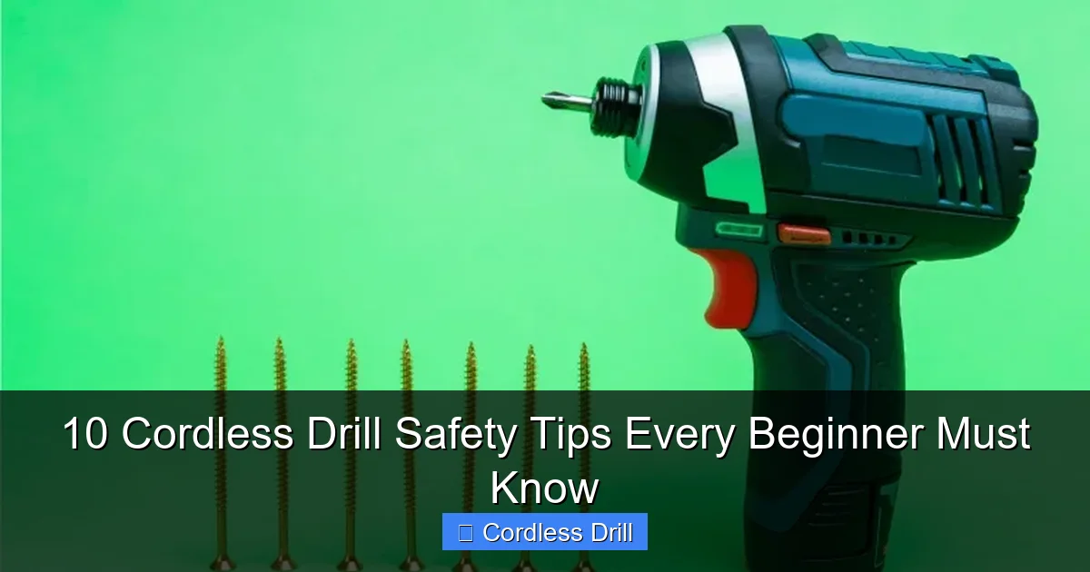 10 Cordless Drill Safety Tips Every Beginner Must Know