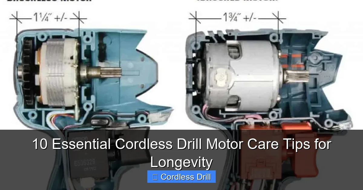 10 Essential Cordless Drill Motor Care Tips for Longevity