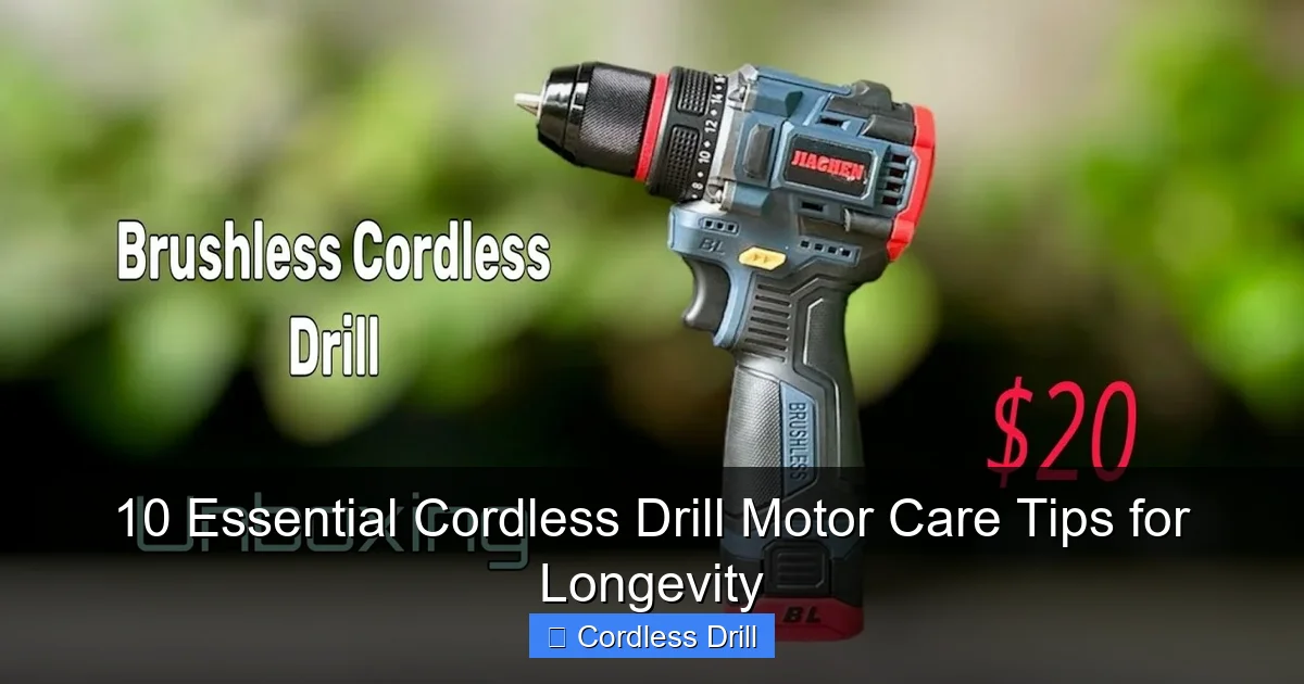 10 Essential Cordless Drill Motor Care Tips for Longevity