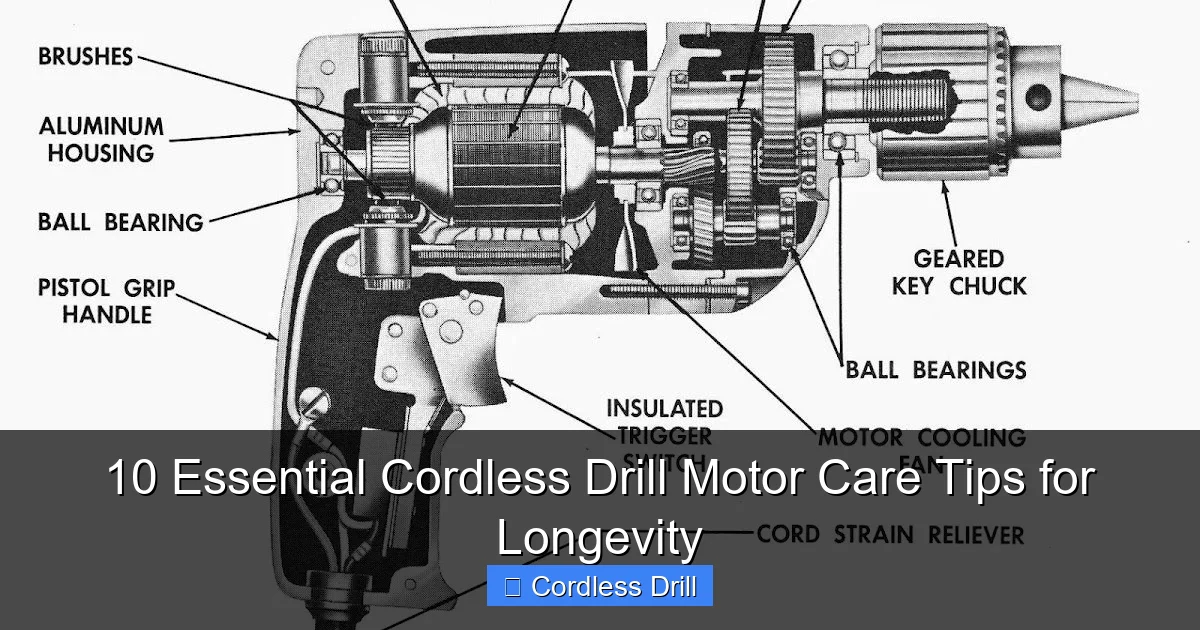 10 Essential Cordless Drill Motor Care Tips for Longevity