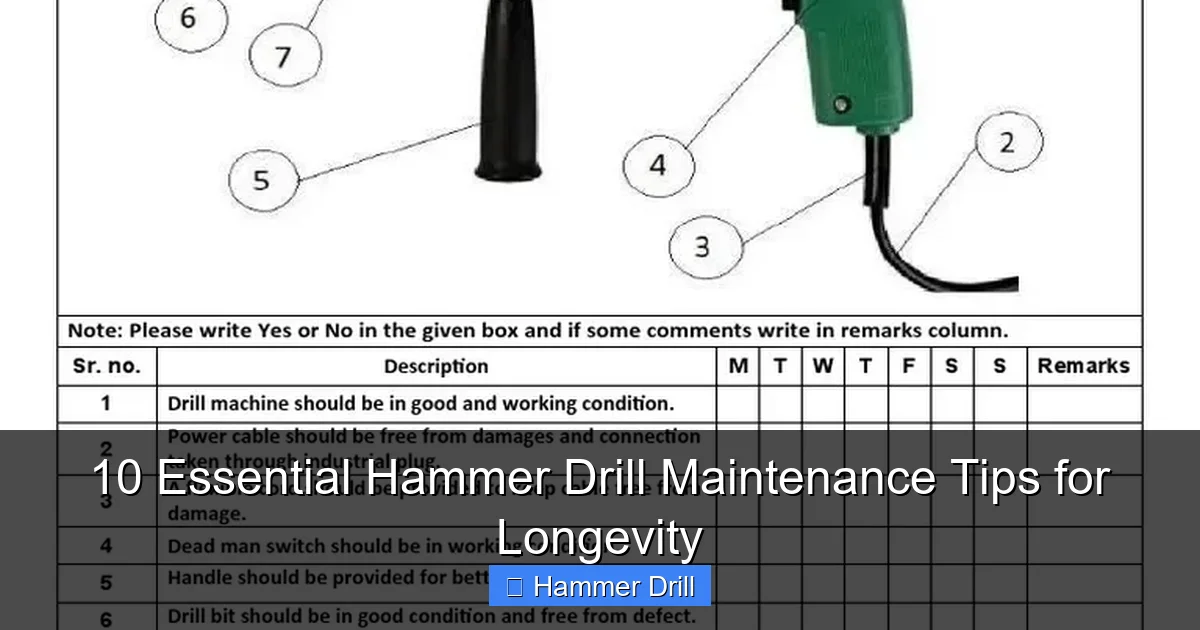 10 Essential Hammer Drill Maintenance Tips for Longevity