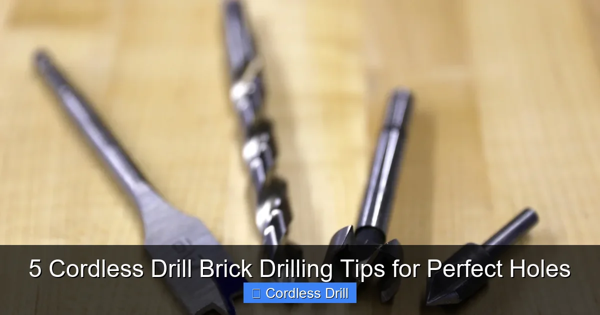 5 Cordless Drill Brick Drilling Tips for Perfect Holes