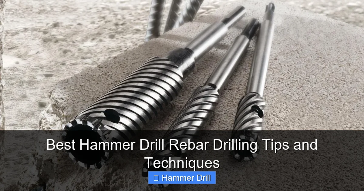 Best Hammer Drill Rebar Drilling Tips and Techniques
