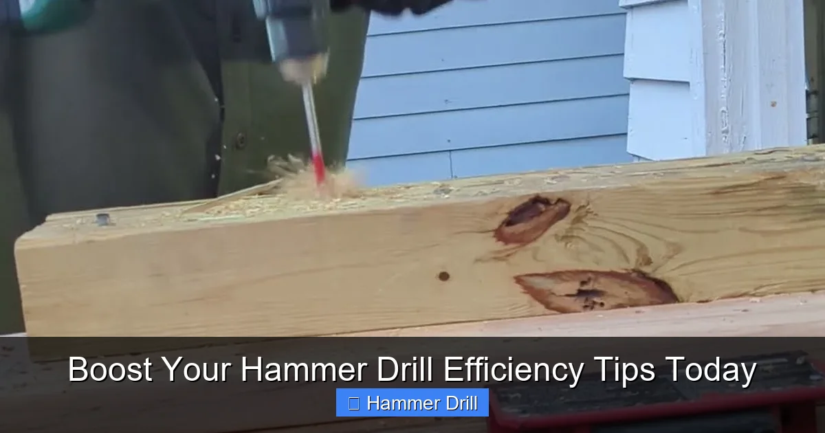 Boost Your Hammer Drill Efficiency Tips Today
