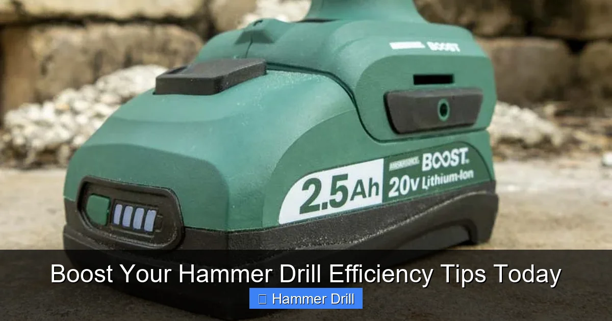 Boost Your Hammer Drill Efficiency Tips Today