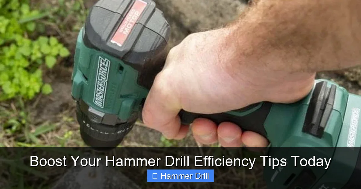 Boost Your Hammer Drill Efficiency Tips Today