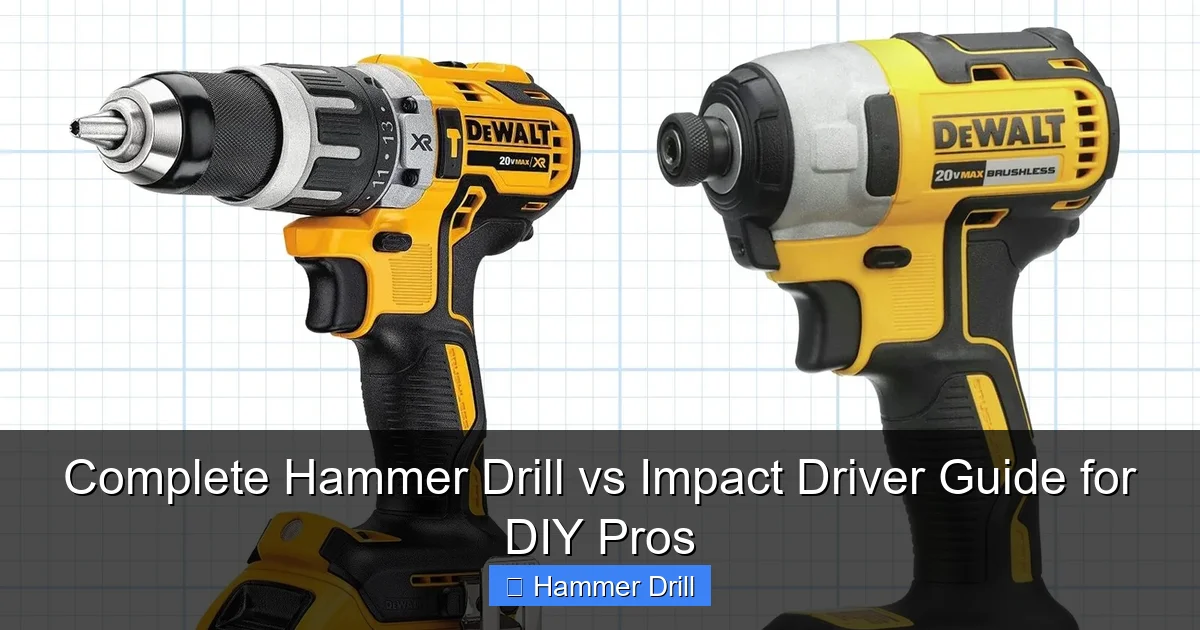 Complete Hammer Drill vs Impact Driver Guide for DIY Pros