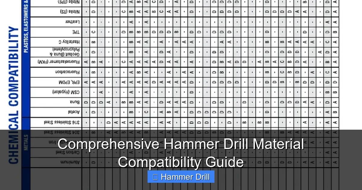 Comprehensive Hammer Drill Material Compatibility Guide