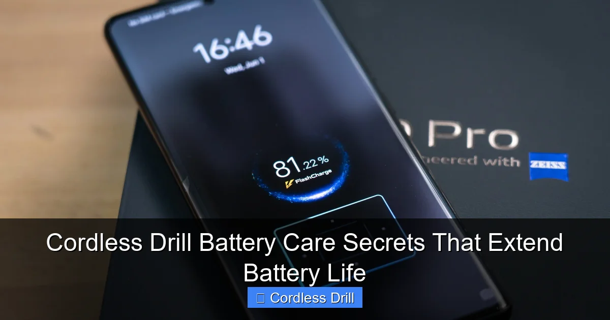 Cordless Drill Battery Care Secrets That Extend Battery Life