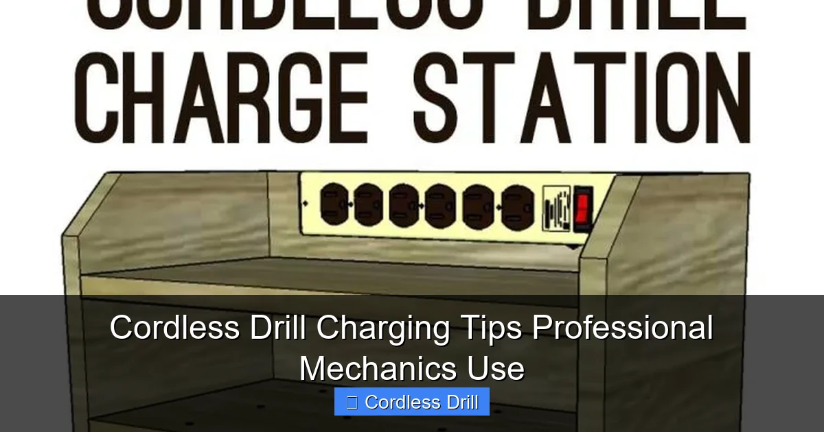 Cordless Drill Charging Tips Professional Mechanics Use