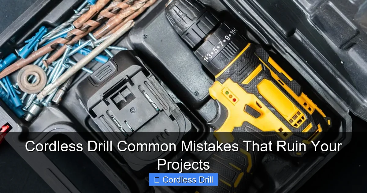 Cordless Drill Common Mistakes That Ruin Your Projects