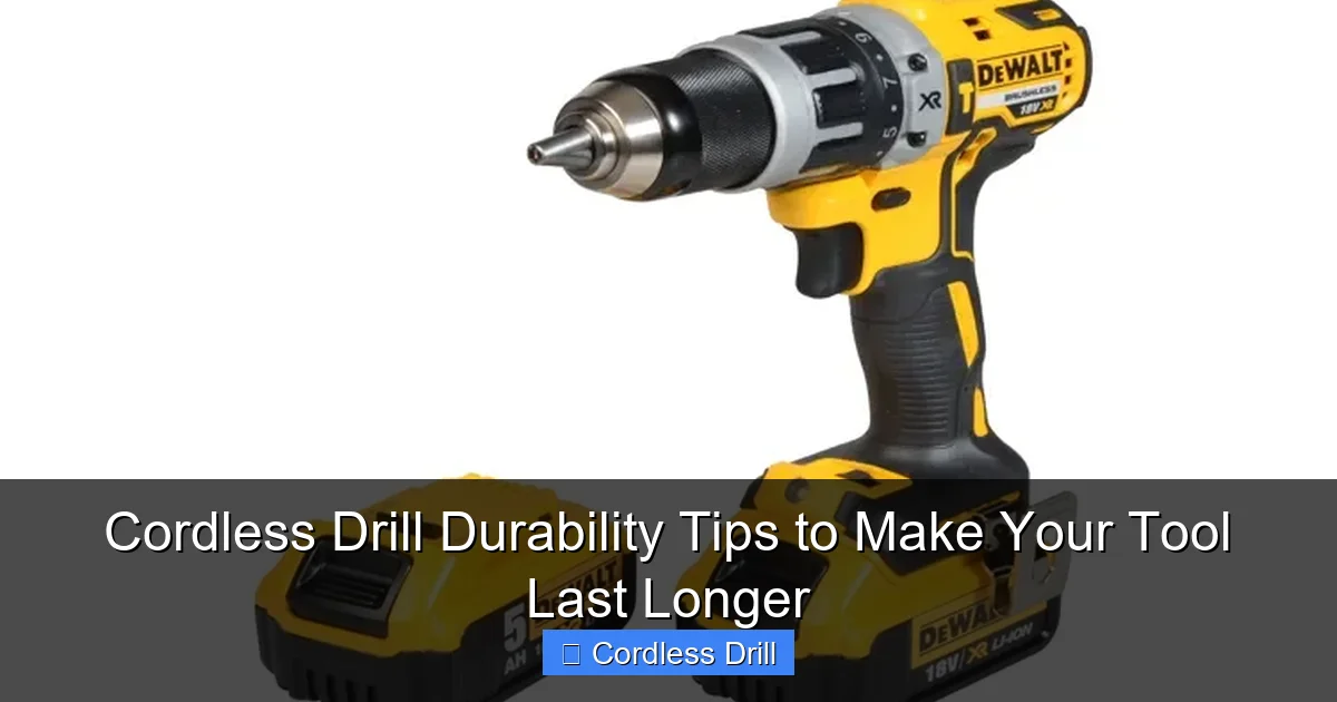 Cordless Drill Durability Tips to Make Your Tool Last Longer