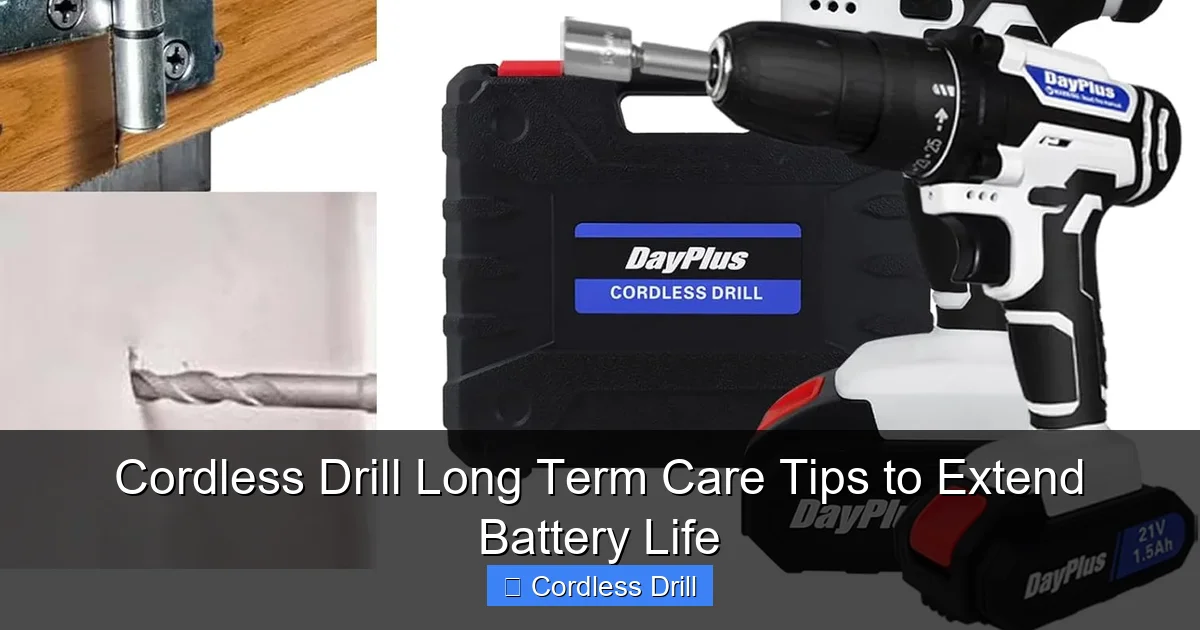 Cordless Drill Long Term Care Tips to Extend Battery Life