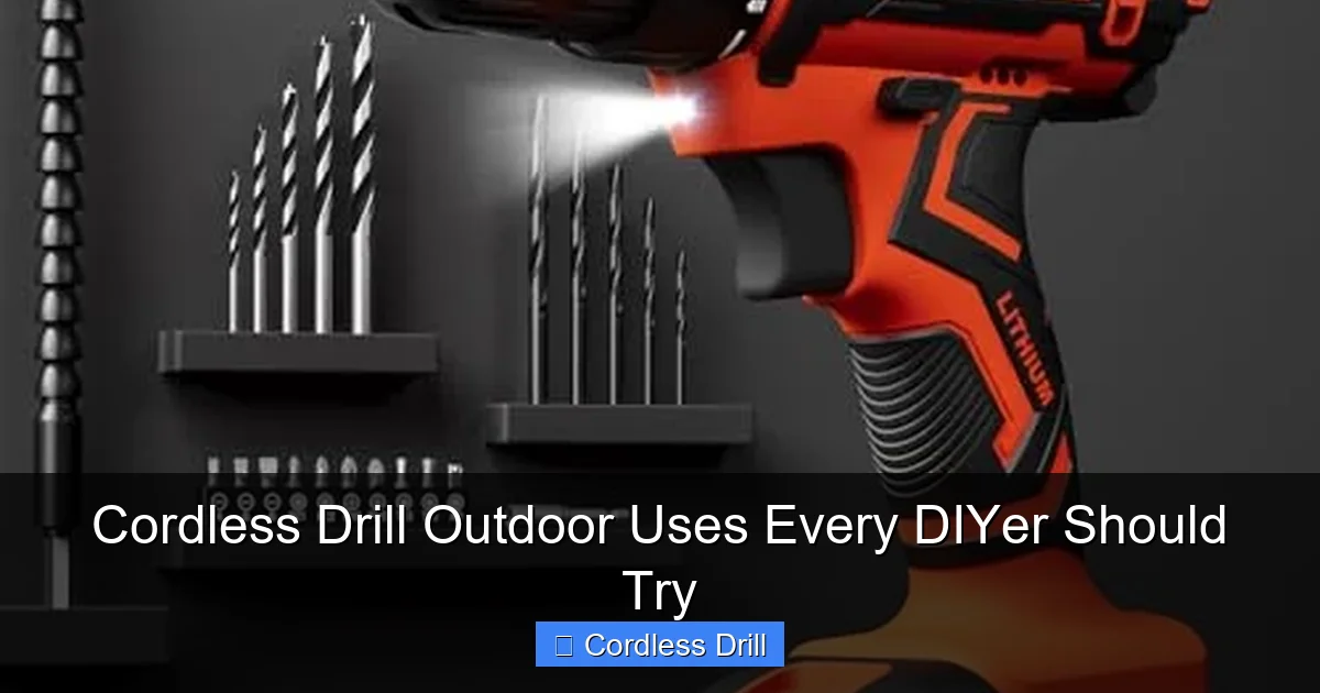 Cordless Drill Outdoor Uses Every DIYer Should Try