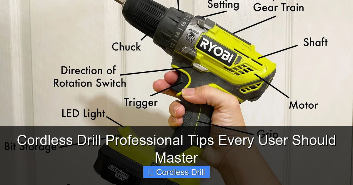 Cordless Drill Professional Tips Every User Should Master