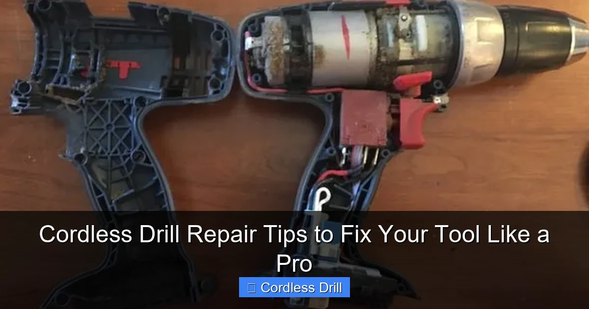 Cordless Drill Repair Tips to Fix Your Tool Like a Pro