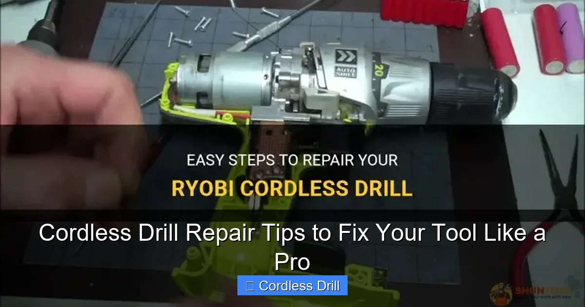 Cordless Drill Repair Tips to Fix Your Tool Like a Pro