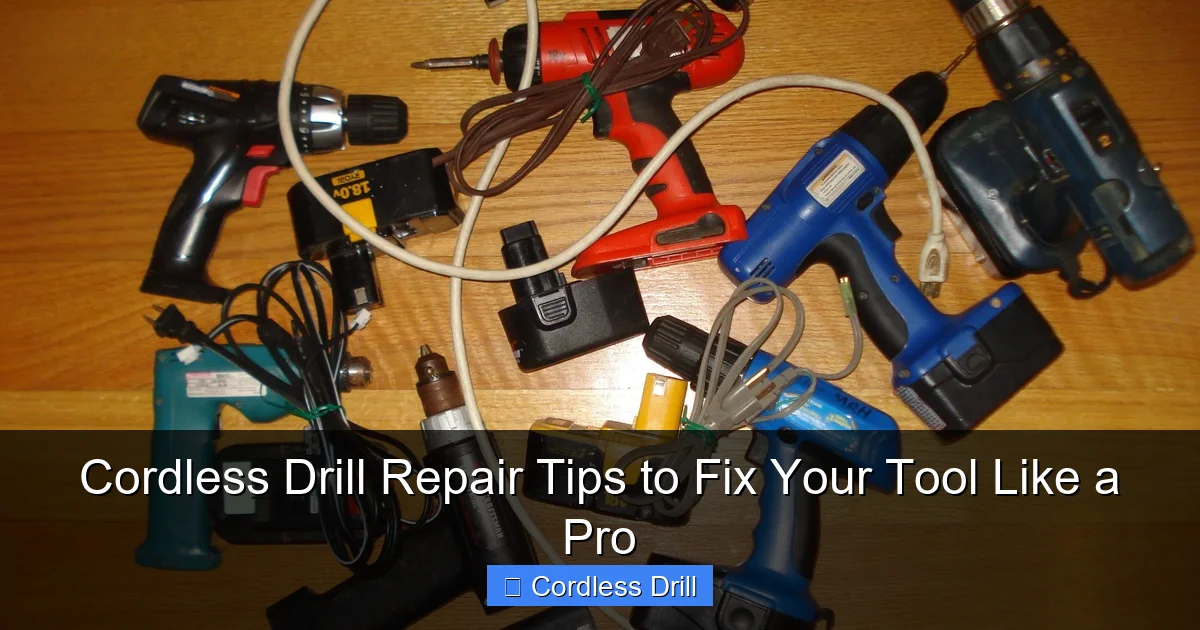 Cordless Drill Repair Tips to Fix Your Tool Like a Pro