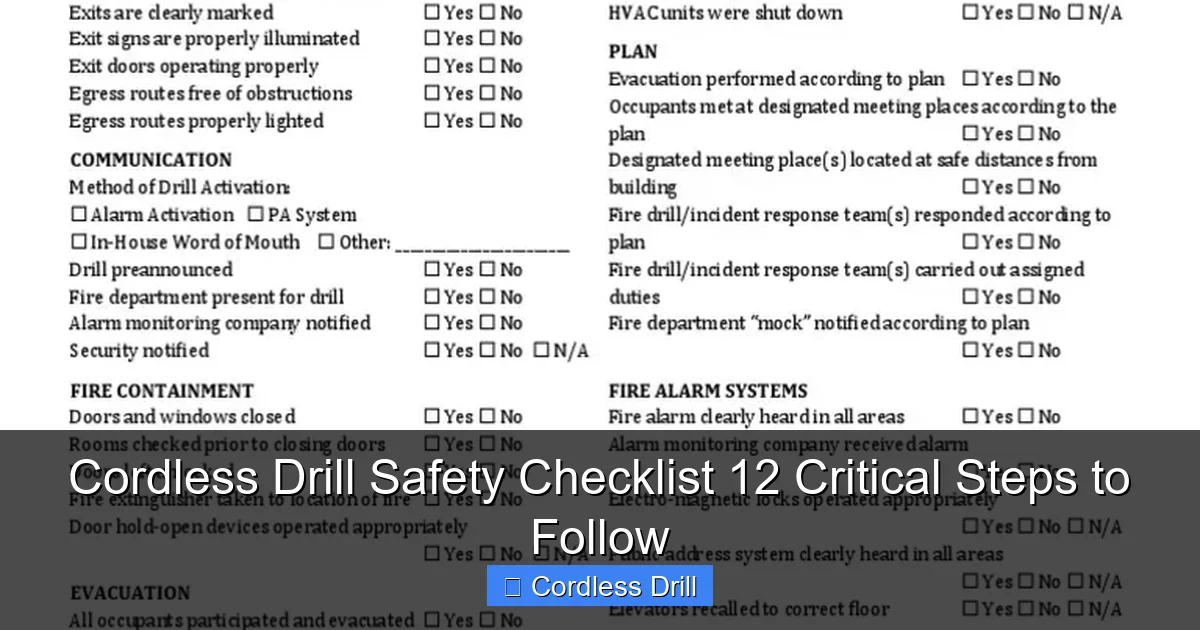 Cordless Drill Safety Checklist 12 Critical Steps to Follow