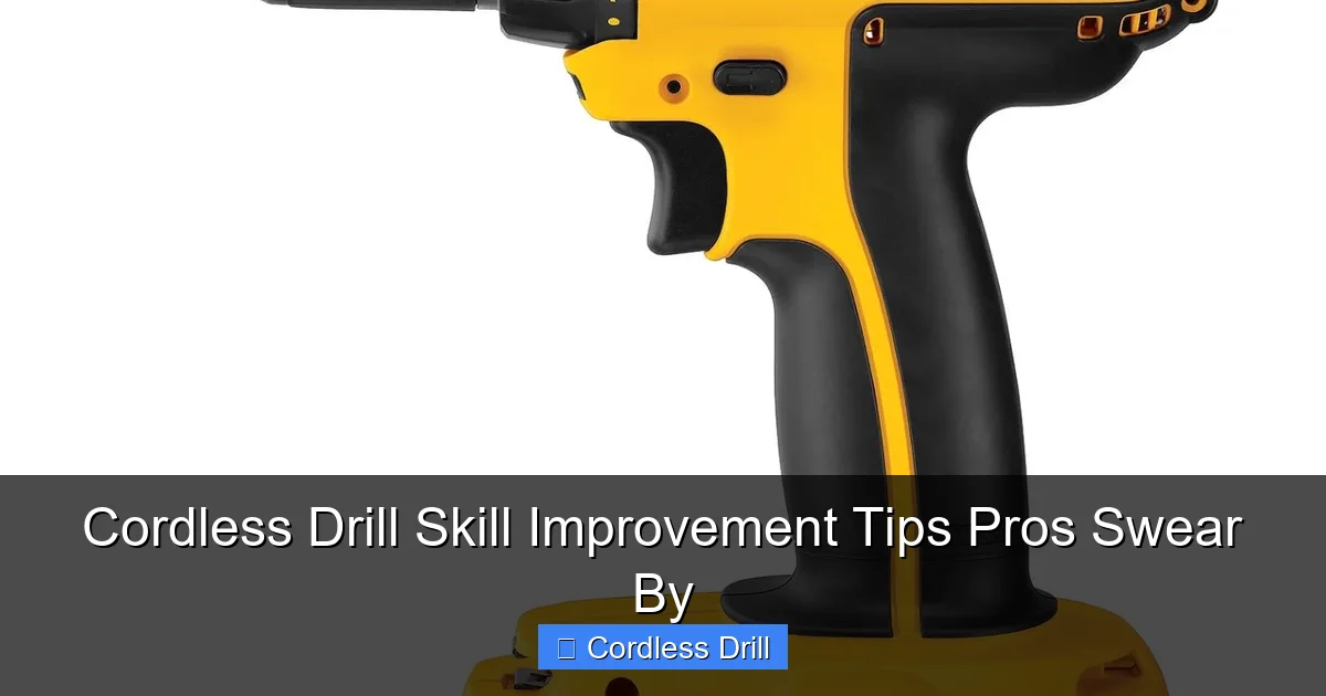 Cordless Drill Skill Improvement Tips Pros Swear By