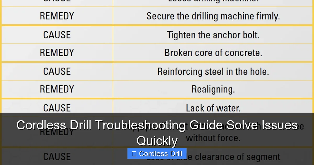 Cordless Drill Troubleshooting Guide Solve Issues Quickly