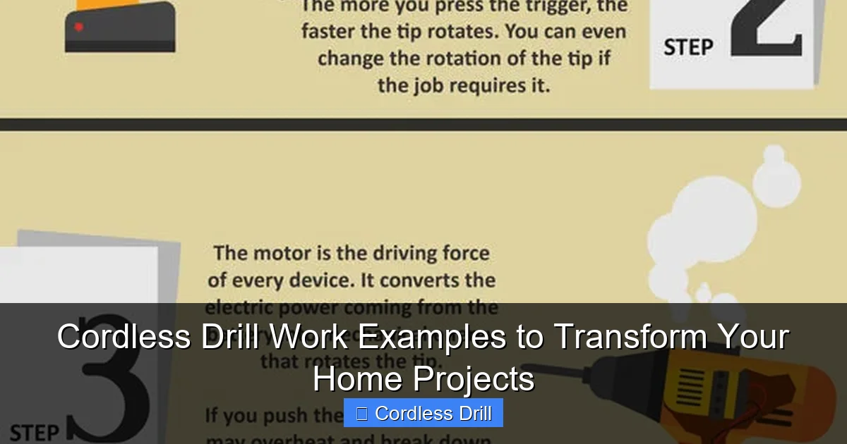 Cordless Drill Work Examples to Transform Your Home Projects