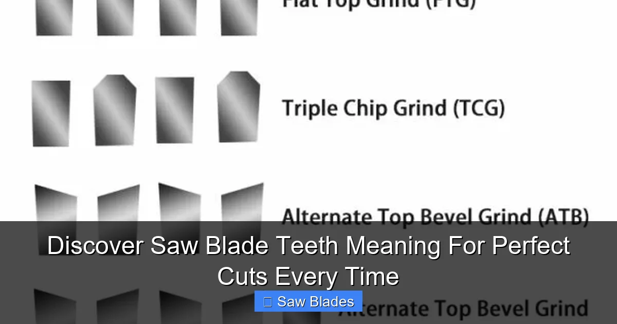 Discover Saw Blade Teeth Meaning For Perfect Cuts Every Time