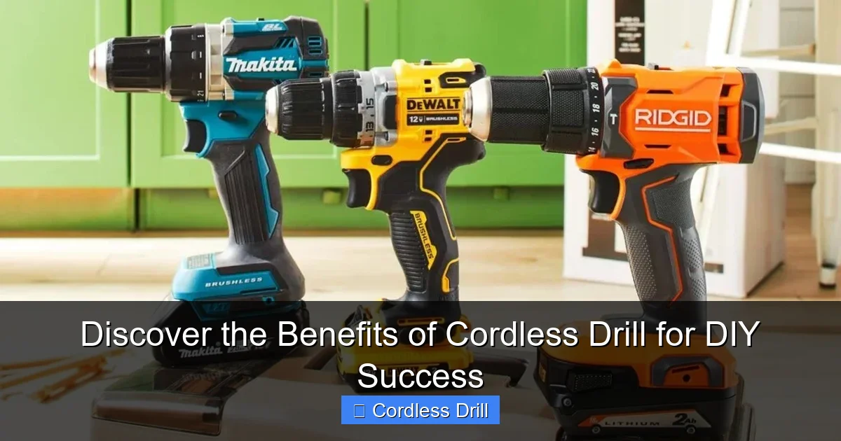 Discover the Benefits of Cordless Drill for DIY Success