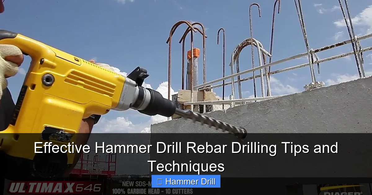 Effective Hammer Drill Rebar Drilling Tips and Techniques