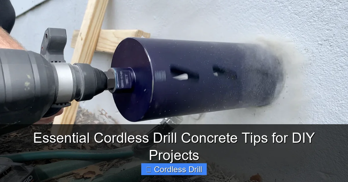 Essential Cordless Drill Concrete Tips for DIY Projects