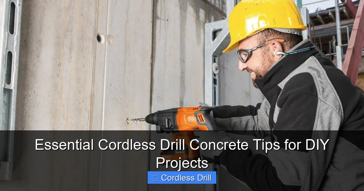 Essential Cordless Drill Concrete Tips for DIY Projects