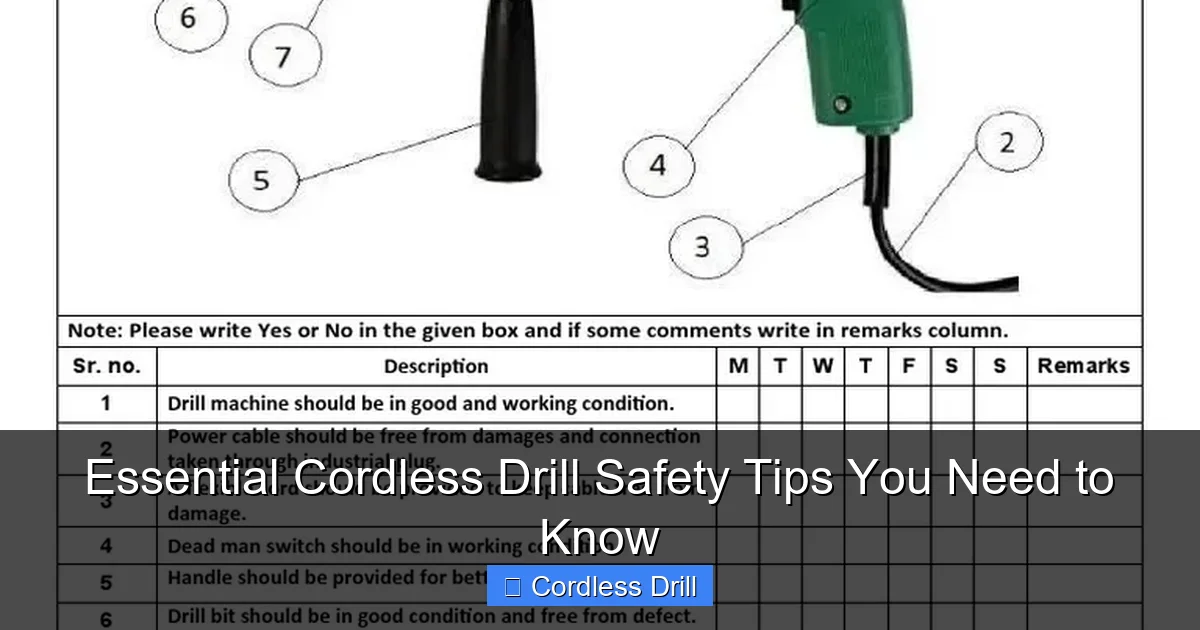 Essential Cordless Drill Safety Tips You Need to Know