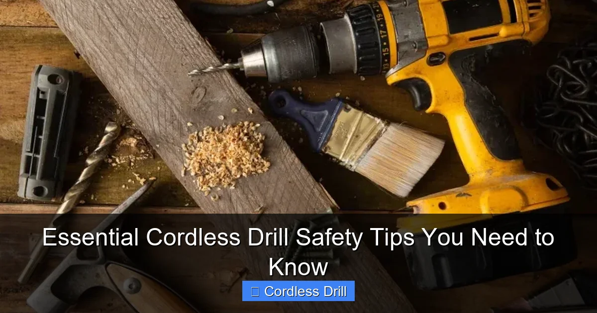Essential Cordless Drill Safety Tips You Need to Know