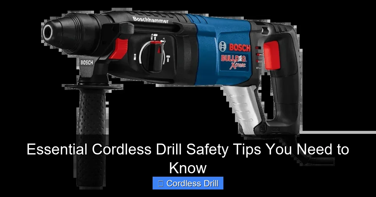 Essential Cordless Drill Safety Tips You Need to Know