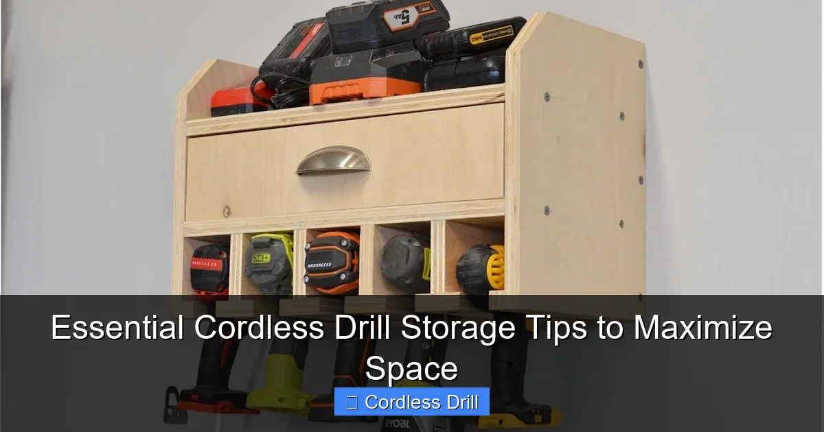 Essential Cordless Drill Storage Tips to Maximize Space