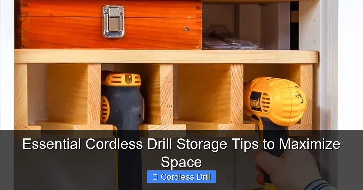 Essential Cordless Drill Storage Tips to Maximize Space