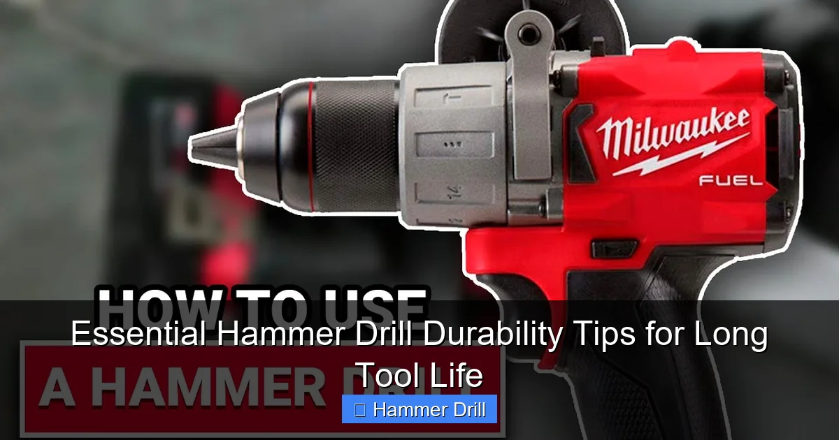 Essential Hammer Drill Durability Tips for Long Tool Life