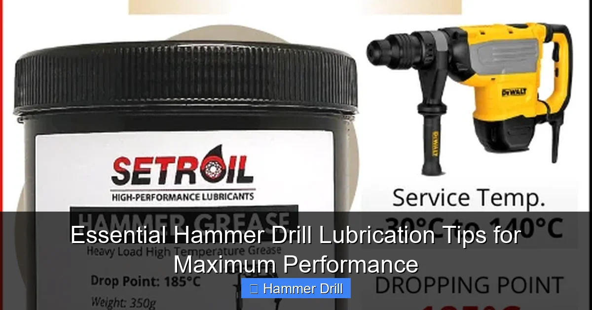 Essential Hammer Drill Lubrication Tips for Maximum Performance