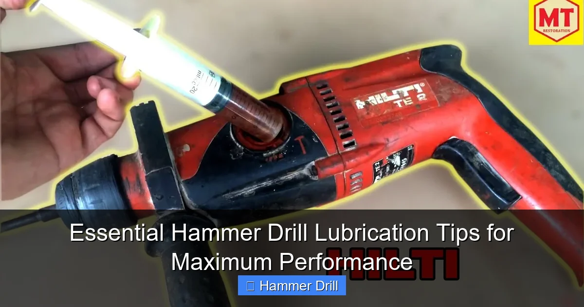 Essential Hammer Drill Lubrication Tips for Maximum Performance
