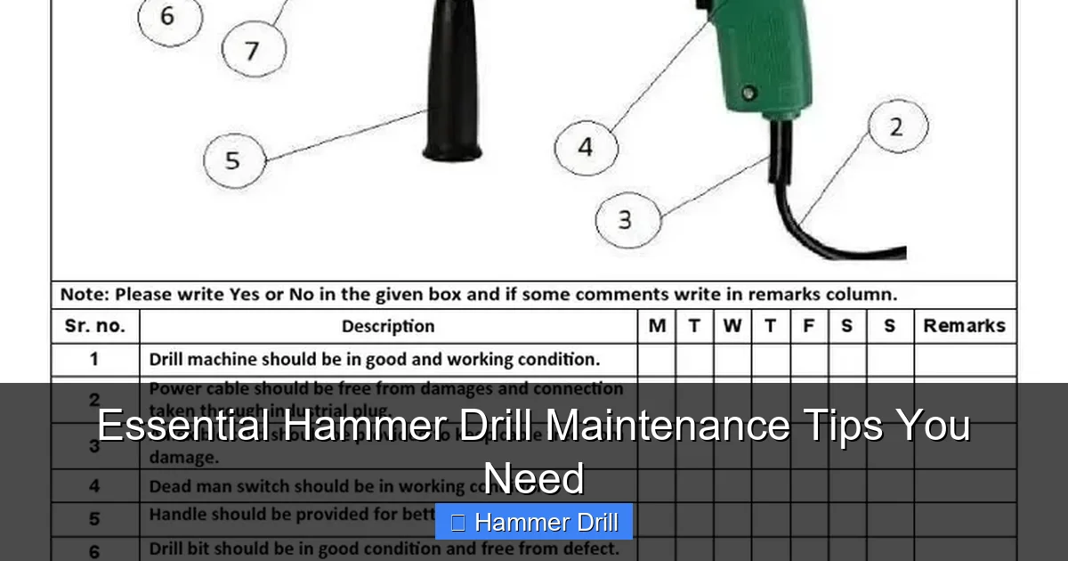 Essential Hammer Drill Maintenance Tips You Need