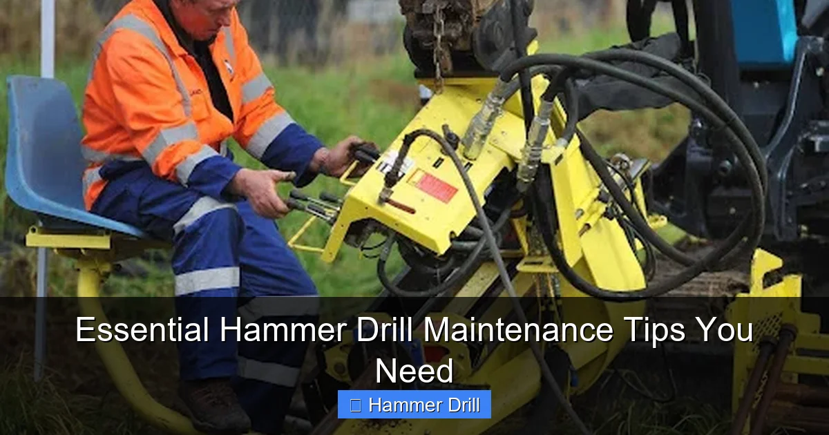 Essential Hammer Drill Maintenance Tips You Need