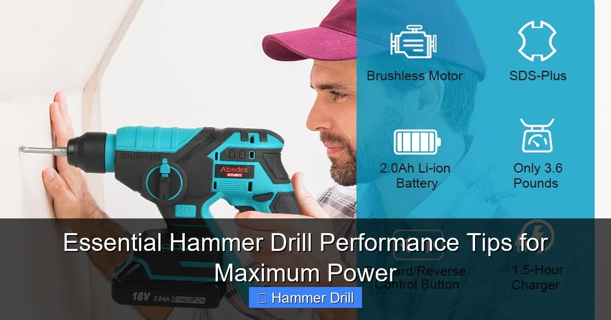 Essential Hammer Drill Performance Tips for Maximum Power