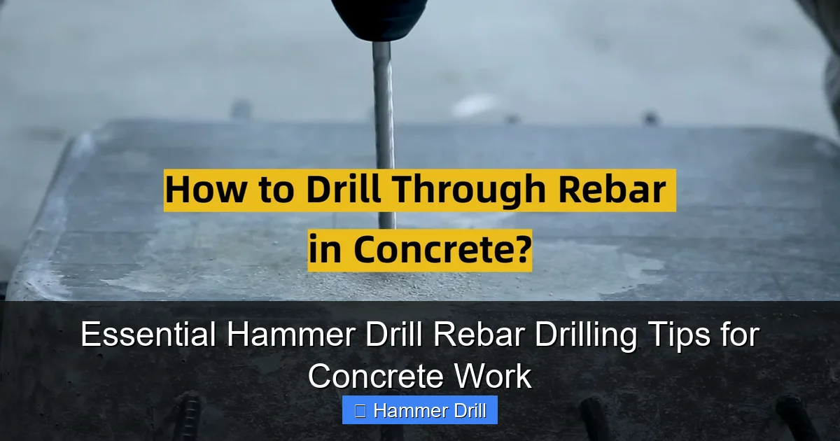 Essential Hammer Drill Rebar Drilling Tips for Concrete Work