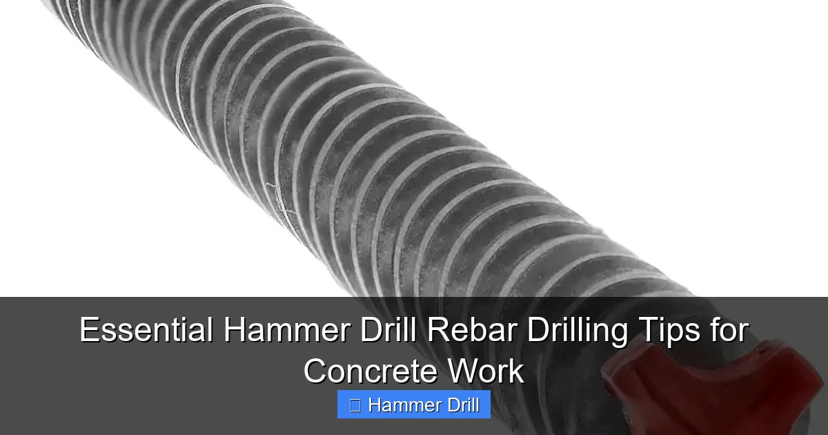 Essential Hammer Drill Rebar Drilling Tips for Concrete Work